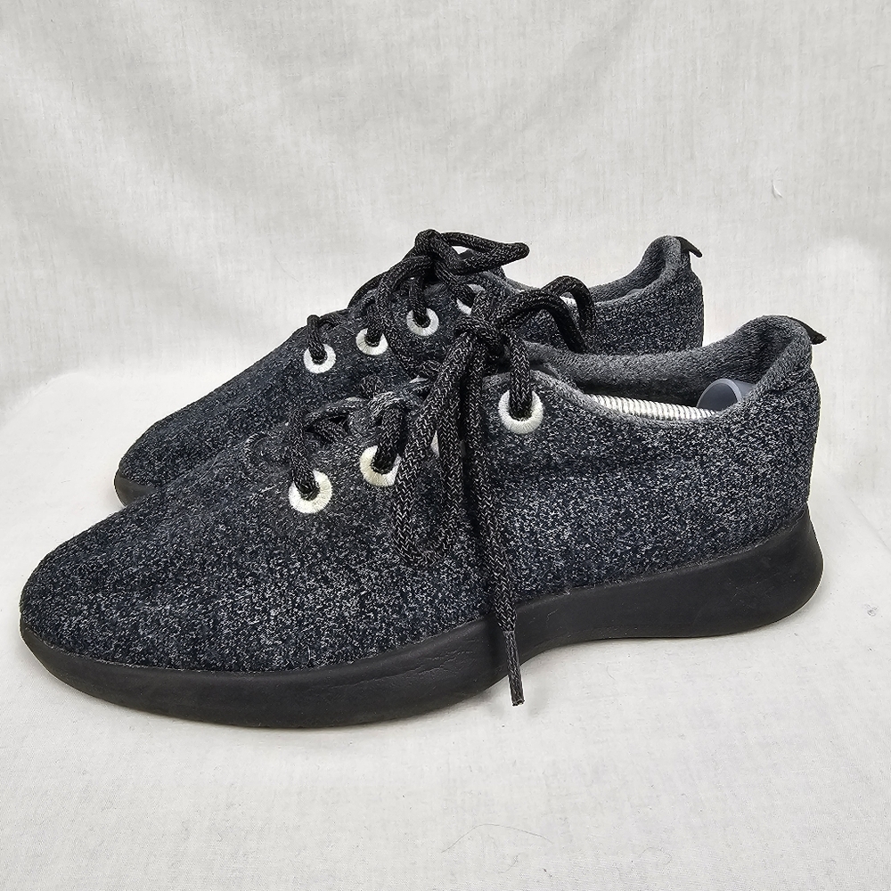 allbirds Gray Black Wool Runners Sneakers Women's Size 8